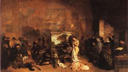 Gustave Courbet Teh Painter's Studio; A Real Allegory oil painting image
